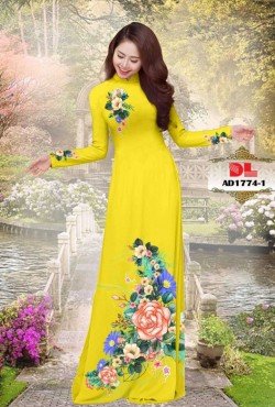 Vải áo dài hoa 1774 AD 1774